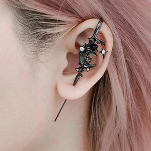 Boucles d'oreilles noires élégantes