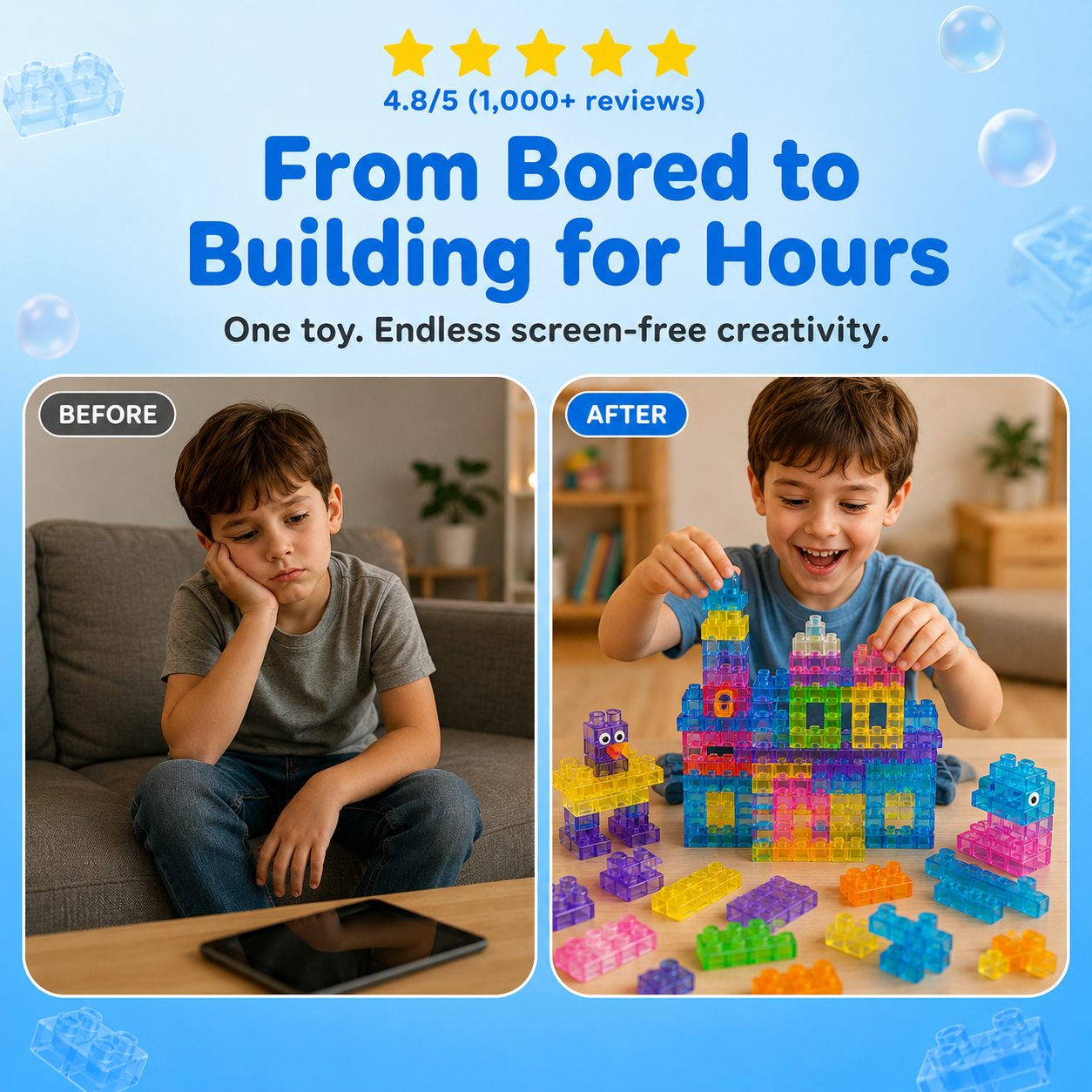 Magic Gummy Bloc™ – soft sensory building blocks for kids