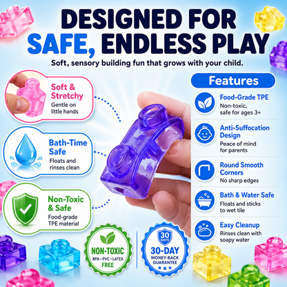 Magic Gummy Bloc™ – soft sensory building blocks for kids