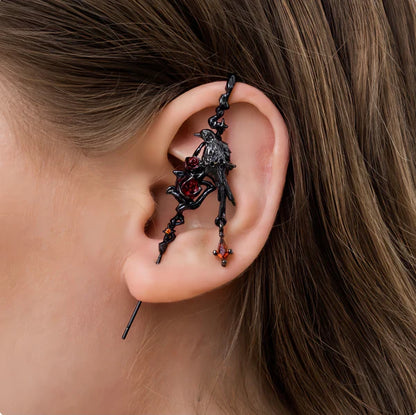 Glamouröse schwarze Ohrringe