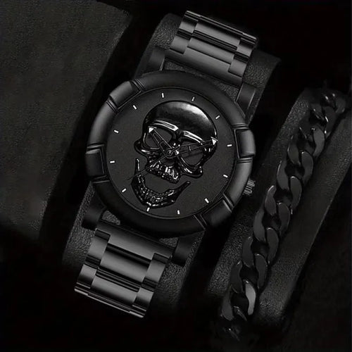 Goth skull watch