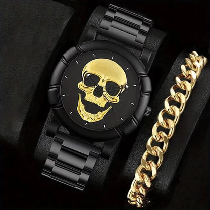 Goth skull watch
